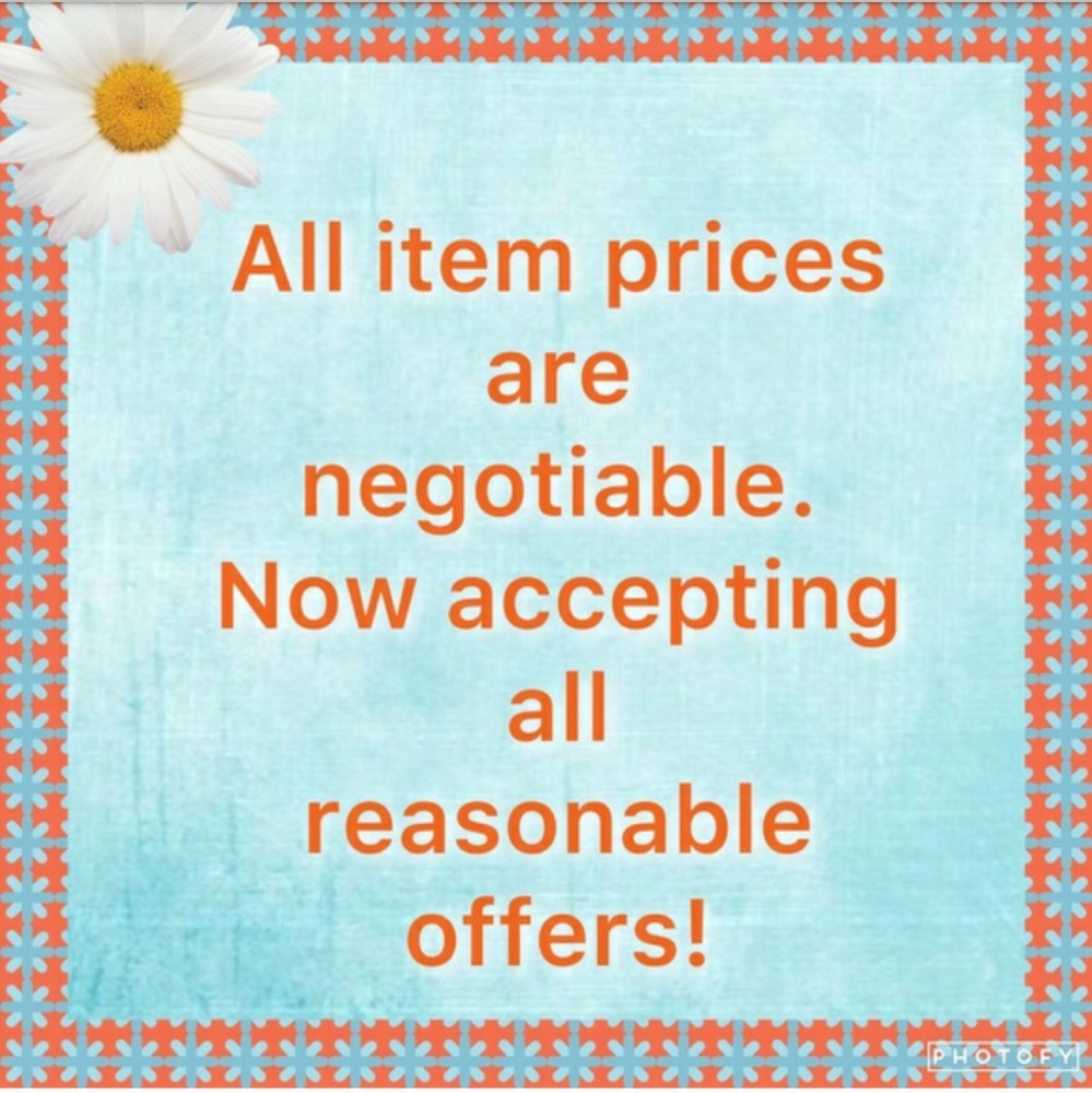 REASONABLE OFFERS WELCOME